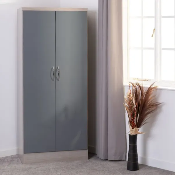 Organize Your Space with Nevada 2 Door All Hanging Wardrobe | Home Divine