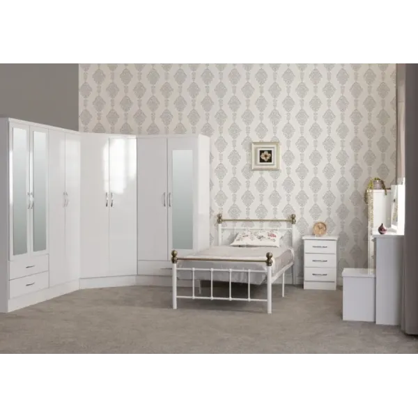 Upgrade Your Bedroom with Home Divine's Nevada 2 Door Corner Wardrobe