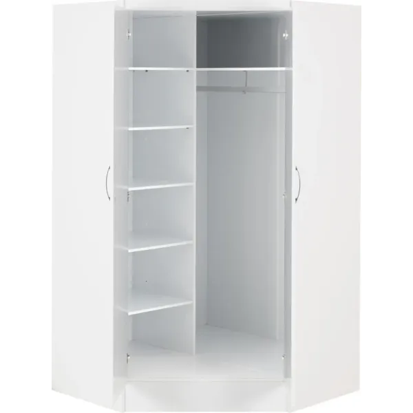Upgrade Your Bedroom with Home Divine's Nevada 2 Door Corner Wardrobe
