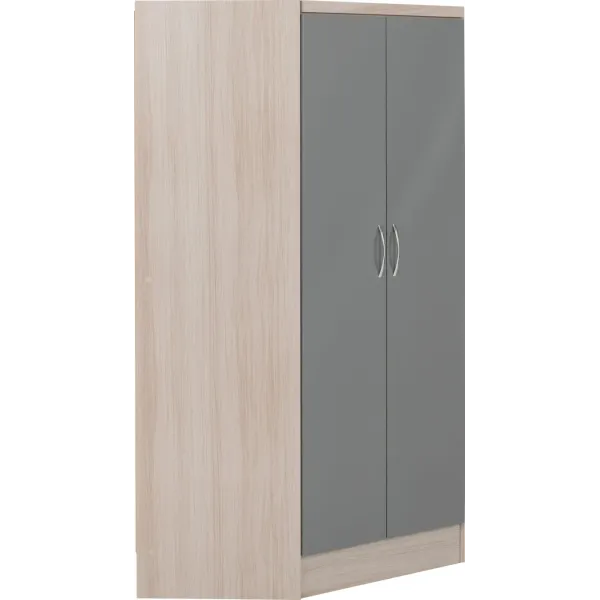 Upgrade Your Bedroom with Home Divine's Nevada 2 Door Corner Wardrobe