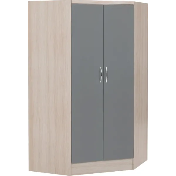 Upgrade Your Bedroom with Home Divine's Nevada 2 Door Corner Wardrobe