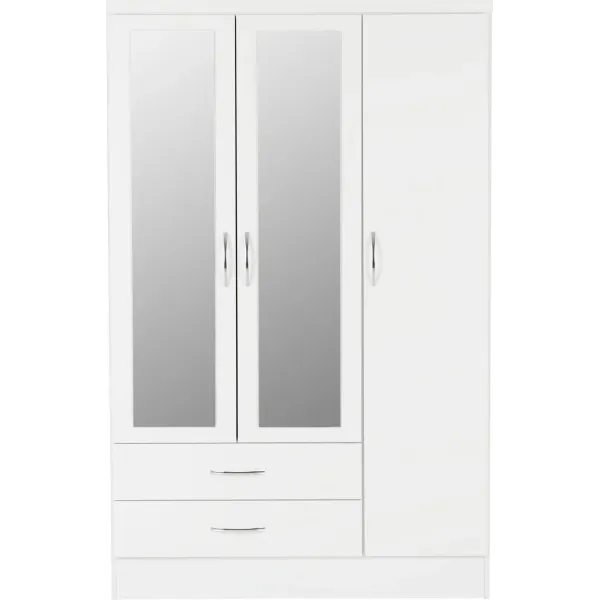 Discover the Luxurious Nevada 3 Door 2 Drawer Mirrored Wardrobe at Home Divine