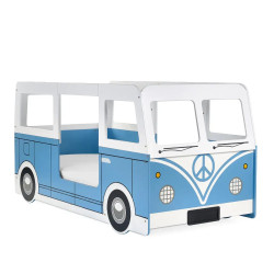Campervan Single 3ft Bed Light Blue for Kids left side view