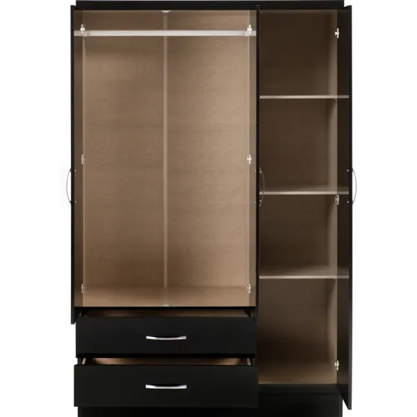 Discover the Luxurious Nevada 3 Door 2 Drawer Mirrored Wardrobe at Home Divine