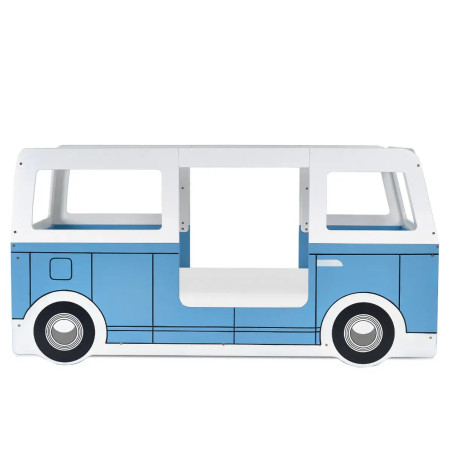 Campervan Single 3ft Bed Light Blue for Kids front view