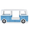 Campervan Single 3ft Bed Light Blue for Kids front view