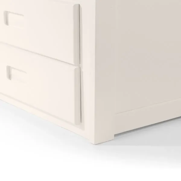 Maisie Bed With Underbed And Drawers in Surf White Finish - Home Divine