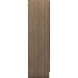 Nevada 3 Door 2 Drawer Mirrored Wardrobe 3D Effect Grey - Home Divine