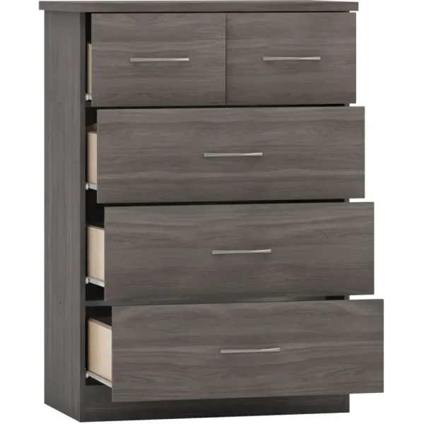 Nevada 3 Door 2 Drawer Mirrored Wardrobe Bedroom Set