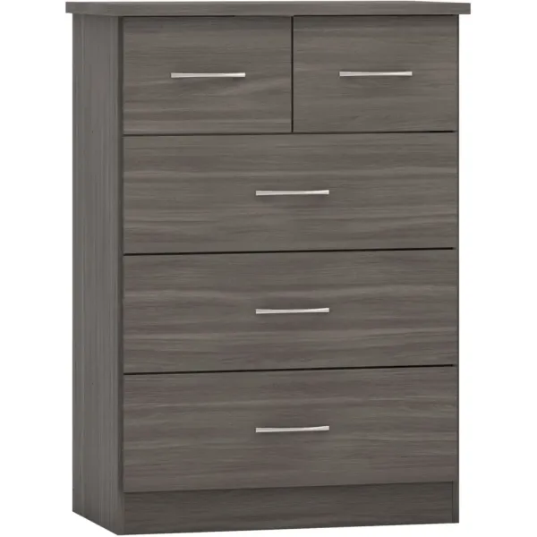 Nevada 3 Door 2 Drawer Mirrored Wardrobe Bedroom Set