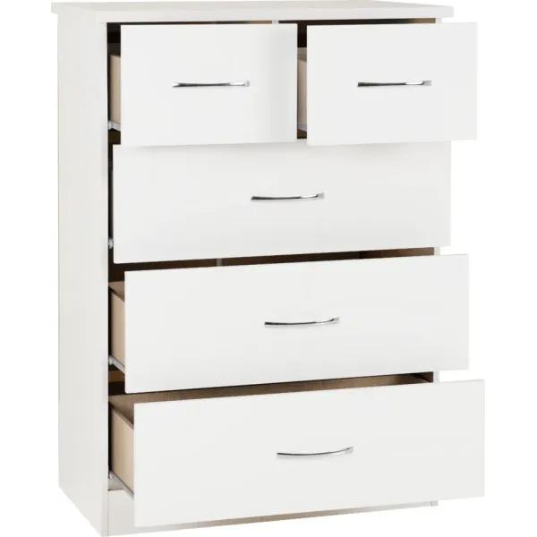 Nevada 3 Door 2 Drawer Mirrored Wardrobe Bedroom Set
