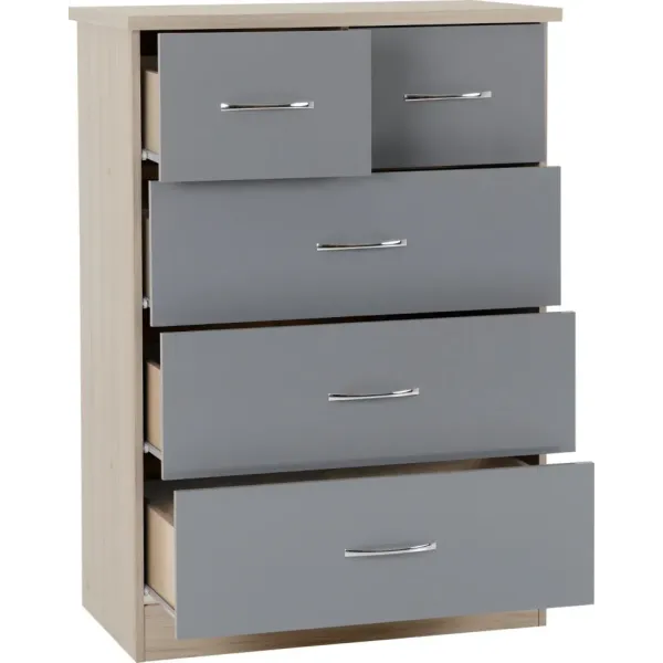 Nevada 3 Door 2 Drawer Mirrored Wardrobe Bedroom Set