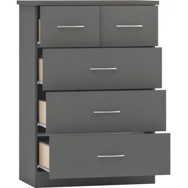 Nevada 3 Door 2 Drawer Mirrored Wardrobe Bedroom Set