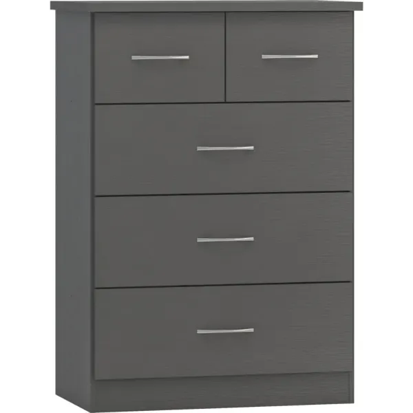 Nevada 3 Door 2 Drawer Mirrored Wardrobe Bedroom Set