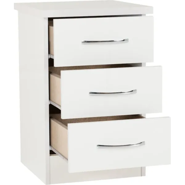 Nevada 3 Door 2 Drawer Mirrored Wardrobe Bedroom Set