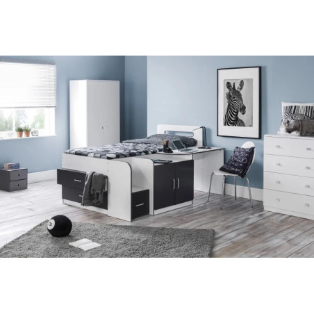 Cookie Cabin Bedin White/ Charcoal