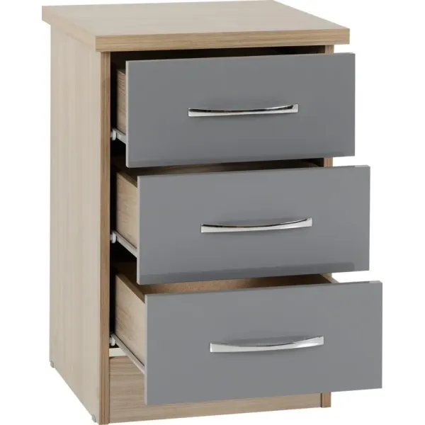 Nevada 3 Door 2 Drawer Mirrored Wardrobe Bedroom Set