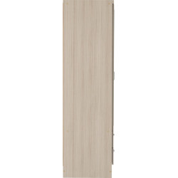 Nevada 3 Door 2 Drawer Mirrored Wardrobe Sonoma Oak Effect - Home Divine