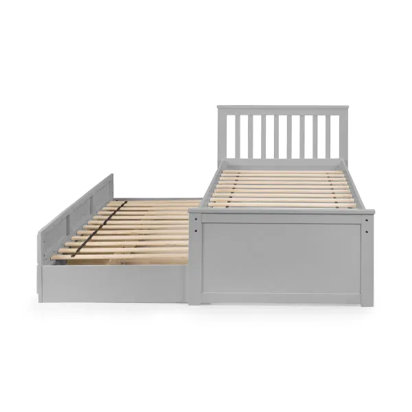 Discover the Maisie Bed With Underbed And Drawers in Light Grey Finish by Home Divine