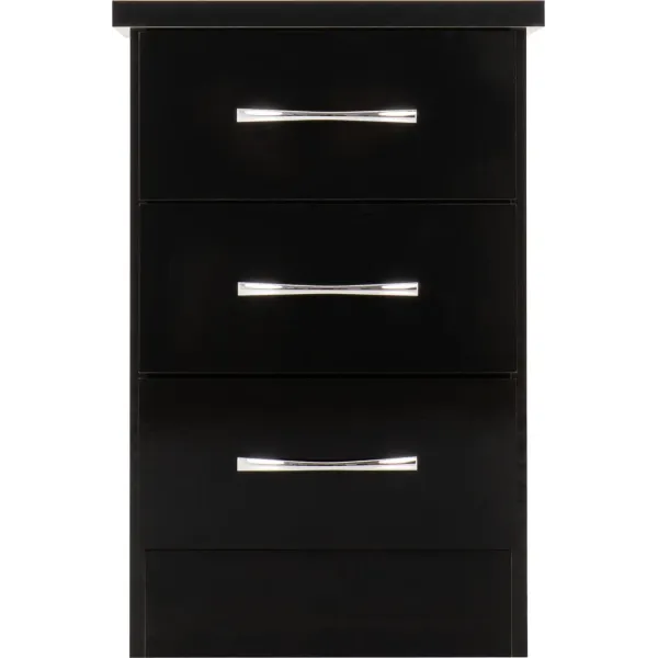 Home Divine: Nevada 3 Drawer Bedside Chest - Stylish Storage Solution