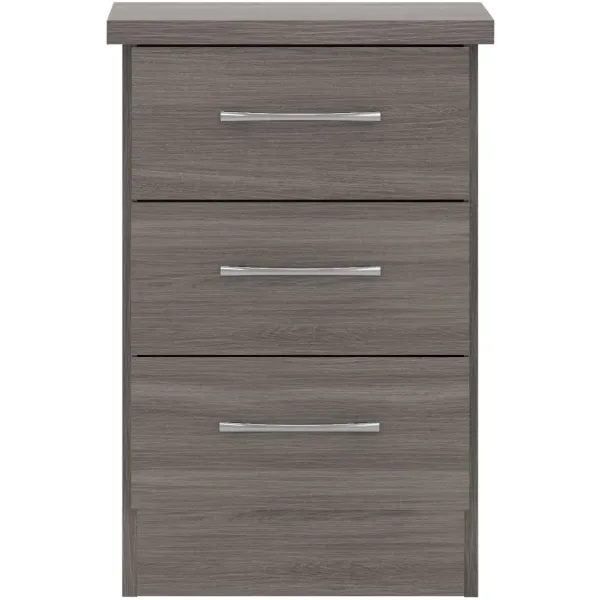Home Divine: Nevada 3 Drawer Bedside Chest - Stylish Storage Solution