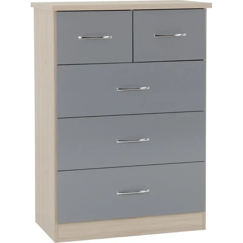 Discover the Stunning Nevada 3+2 Drawer Chest by Home Divine Discover the Stunning Nevada 3+2 Drawer Chest by Home Divine