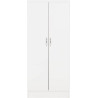 Nevada 2 Door All Hanging Wardrobe White Gloss front view