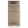 Nevada 2 Door All Hanging Wardrobe White Gloss internal