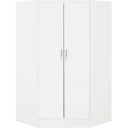 Nevada 2 Door Corner Wardrobe White Gloss front