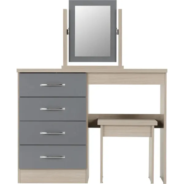 Transform Your Space with the Nevada 4 Drawer Dressing Table Set | Home Divine