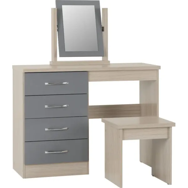Transform Your Space with the Nevada 4 Drawer Dressing Table Set | Home Divine