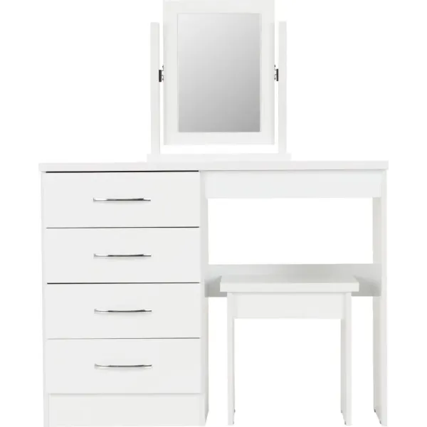 Transform Your Space with the Nevada 4 Drawer Dressing Table Set | Home Divine