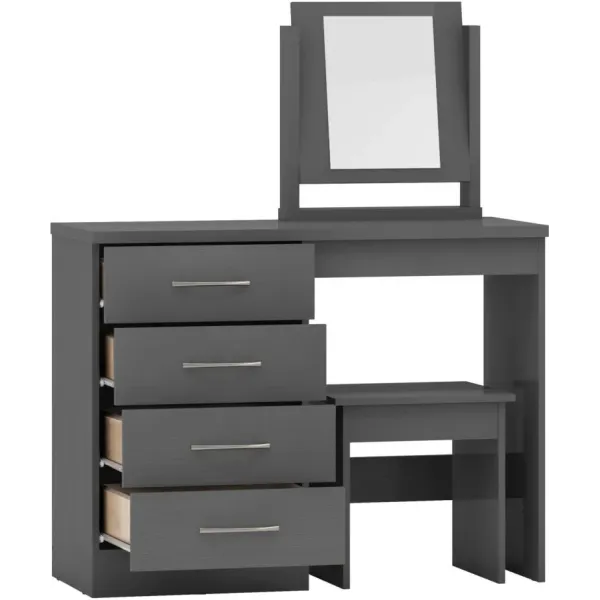 Transform Your Space with the Nevada 4 Drawer Dressing Table Set | Home Divine