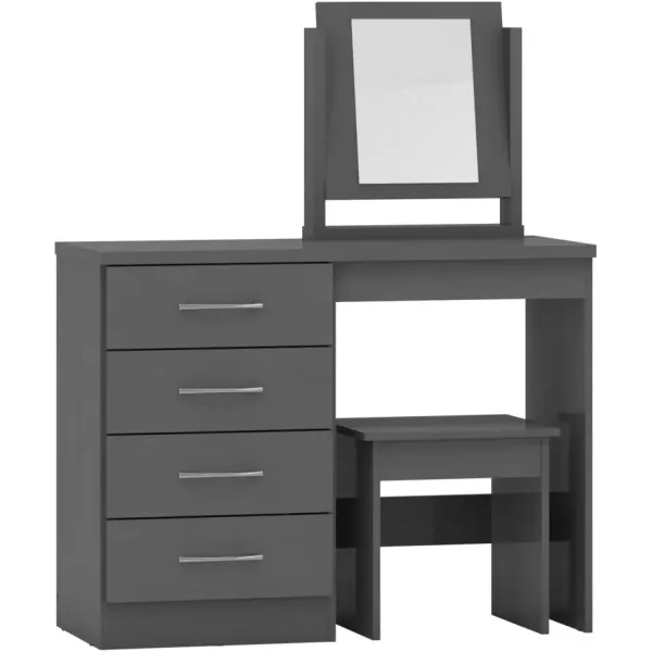 Transform Your Space with the Nevada 4 Drawer Dressing Table Set | Home Divine