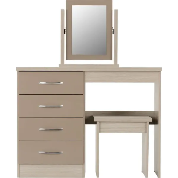 Transform Your Space with the Nevada 4 Drawer Dressing Table Set | Home Divine
