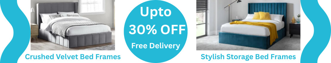 Creushed Velvet Fabric Beds